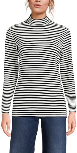 Lands' End Women's Petite Mariner Jersey Boatneck Top X-Small Deep