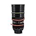 Wrcibor Lens Cup with Stainless Steel Insulated Tumbler, 1:1 Camera 24-70mm F2.8G Lens Imitation, 16oz (TRANSPARENT COVER) …