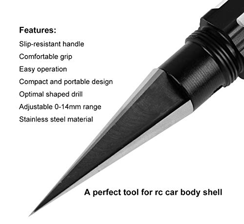 Innovateking Hole Puncher Reamer RC Body Reamer Sleeve 0-14mm RC Car Curved Trimming Scissor Universal Tool RC Car Body Shell Accessories