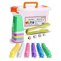 SET4kids Counting Bears with Matching/Sorting Cups, 4 Dice ,Tweezers and an Activity e-Book. for Toddlers and Early Childhood Education. 71 pc Game Set in Pastel Colors.