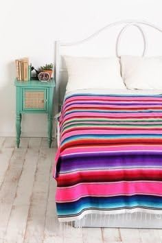 Party Sarape Mexican Serape Saltillo Blanket (X-large, Pink) Heavy Authentic Throw 58" X 78" Top Quality000203