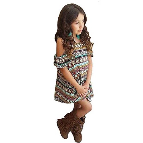 VICVIK Fashion Girl Clothes Cotton Dress Set 3-12Years