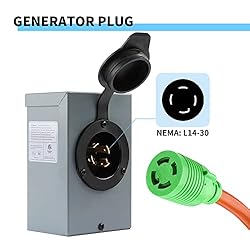 Flameweld 30 Amp Power Inlet Box, NEMA 3R Power