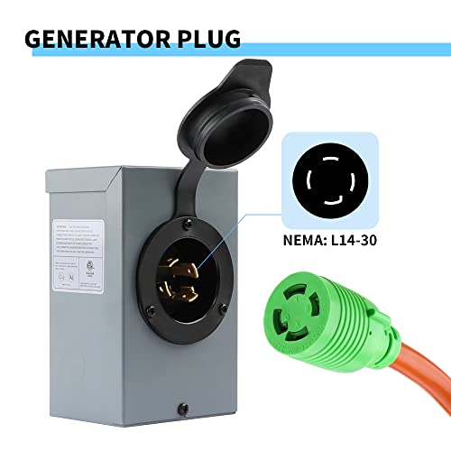 Flameweld 30 Amp Power Inlet Box, NEMA 3R Power Inlet Box, NEMA L1430P