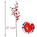 Sunm Boutique 2 Pack Plum Blossom Artificial Flowers Simulation Flower Table Decoration Accessories Party Beach Theme Decorations (Red, Pack of 2)
