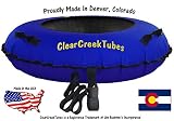 ClearCreekTubes Super Slick NO Wax Needed! 54" Colossal Towable Snow Tube with Royal Blue Bottom (Blue)
