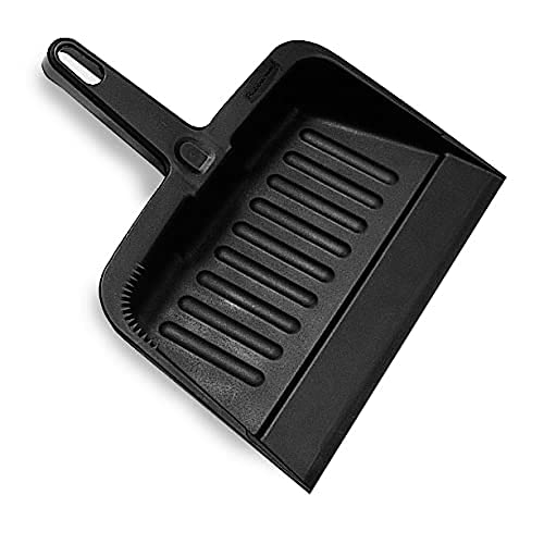 Rubbermaid Commercial Products Jumbo Heavy Duty Dustpan, 22-Inch, Black, Plastic Dustpan for Environmental Services and Clean up