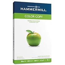 Hammermill Paper, Color Copy Digital, 28lb, 11 x 17, Ledger, 100 Bright,  500 Sheets / 1 ream (102541), Made In The USA