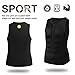 Junlan Men Weight Loss Shirts Waist Trainer Shaper Slim Tank Top Workout Exercise Vest (Sauna Tank Black, XXL)