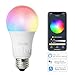 TIKLOK WiFi Smart Light Bulb, LED RGBW Color Changing, Compatible with Amazon Alexa and Google Home Assistant Apple Siri Shortcuts on 2.4Ghz, No Hub Required, A19 E26 Multicolor