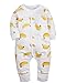 Kidsform Unisex Infant Baby Organic Rompers Footless Coverall Bodysuits Jumpsuit 3-24M banana 12-18M