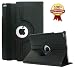 CenYouful iPad Case Fit 2018/2017 iPad 9.7 6th/5th Generation - 360 Degree Rotating iPad Air Case Cover with Auto Wake/Sleep Compatible with Apple iPad 9.7 Inch 2018/2017 (Black)