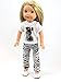American Fashion World Zebra Pant Set -Fits 14 Inch Wellie Wisher Dolls | 14 Inch Doll Clothing