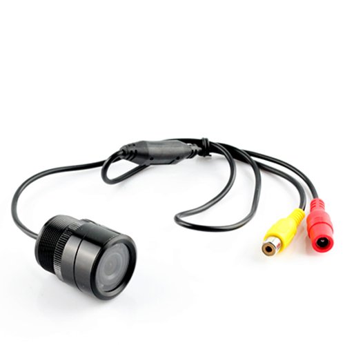 Cocar HD CCD Rear View Backup Camera, 28mm Hole Drill, 170° View Angle, Mirrored Image, IR Night Vision, Flush Mount, 720p, IP68 Waterproof, Compatible with Monitor