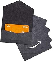 Amazon.com $25 Gift Card in a Black and Silver Mini Envelope - Pack of 5