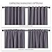 PONY DANCE Blackout Curtains for Bedroom/Living Room - 54 Inches Long Curtain Drapes with Back Loops Rod Pocket Design Thermal Insulated Privacy Protect Energy Saving, 52 W x 54 L, Dark Gray, 1 Pair