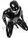 Latexinlove Sexy Full Body Black Mens Latex Catsuit with Condom and Ball