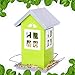 Outdoor Bird House Feeder | Garden, Backyard and Patio Decor | Weatherproof, 2 Lbs Seed Capacity | 4 Feeding Holes | Good Idea For Nature Lovers, Elderly and Kids | 4.7 x 4.7 x 7.5 inches