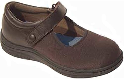 InStride Nellie III Women's Comfort Therapeutic Extra Depth Casual Shoe: Brown/Lycra 8.5 Medium (B) Velcro