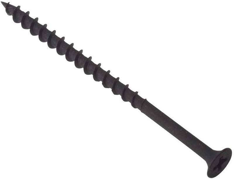 ForgeFix Drywall Screws Coarse Thread 4.2 x 100mm Black Phosphate Box 100