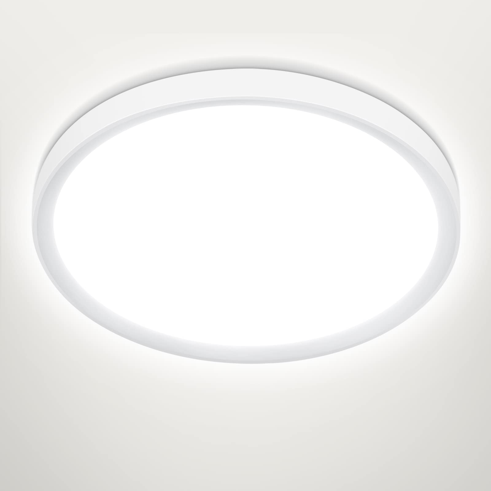 Befurglor 24W LED Ceiling Light ร 28.5cm, 5000K Daylight White 2200LM Modern Light Fittings Ceilings,150W Equivalent, IP44 Waterproof LED Bathroom Light, for Living Room,Bedroom, Kitchen, Office