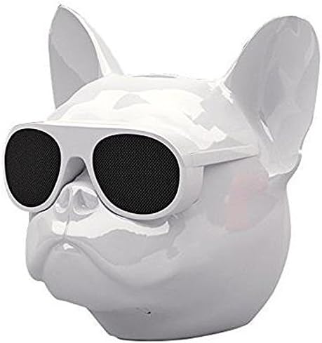Bulldog Portable Wireless Bluetooth 4.1 Speakers, Cool Birthday Gift - White