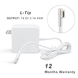 X-BO Macbook Air Charger, L-Tip 45w 14.5V 3.1A Magsafe Power Adapter Charger for MacBook Air 11-inch and 13 inch A1374 A1244 A1370 A1369 A1269 A1270 A1237 A1304