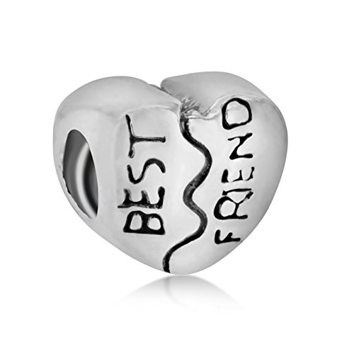 Tuscany Silver Women's Sterling Silver Best Friend Heart Bead