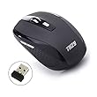 Wireless Mouse, THZY 2.4Ghz Wireless Mobile Optical Mouse with 6 Buttons, 3 DPI Levels, USB Wireless Receiver - Dark Grey
