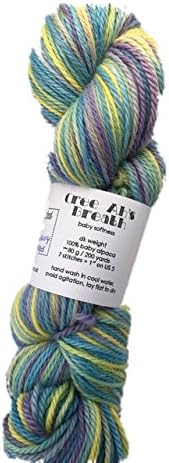 Artisan Yarns Hand Dyed Baby Alpaca Yarn, Hand Painted: Cadbury, Dk Weight, 80 Grams, 200 Yards, 100% Baby Alpaca