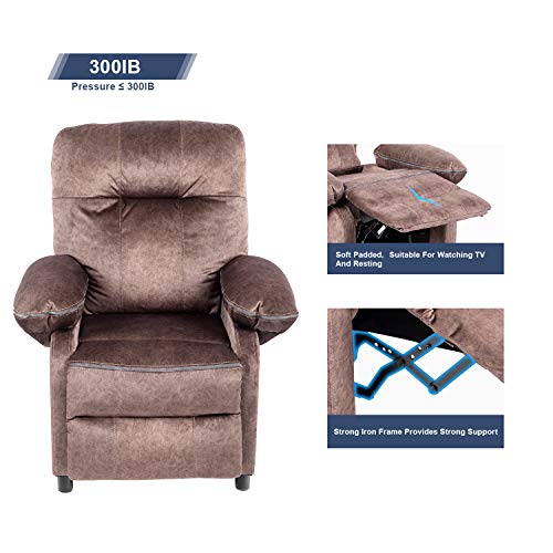 Blue Whale Fabric Recliner Chair for Living Room Adjustable Home