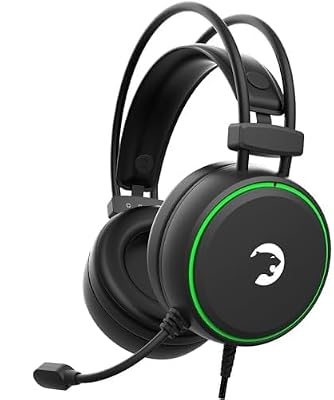 GAMEPOWER JIN X 3.5mm Jack Gaming Headset - Wired Headphones with 50MM Drivers, Comfort Design, 360 Spatial Audio, Noise Cancelling Mic, PS4, PS5, for Xbox, Black