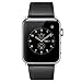 Compatible with Apple Watch Band, BELONGME 44mm 42mm Watch Band Genuine Leather Strap Stainless Metal Buckle Compatible Apple Watch Series 4(44mm),Series 3, 2, 1(42mm) Sport & Edition- Black