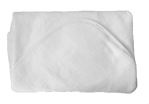 byLora Soft Organic Antibacterial & Hypoallergenic Baby Bamboo Towel and 2 Washcloths Set, White, Small