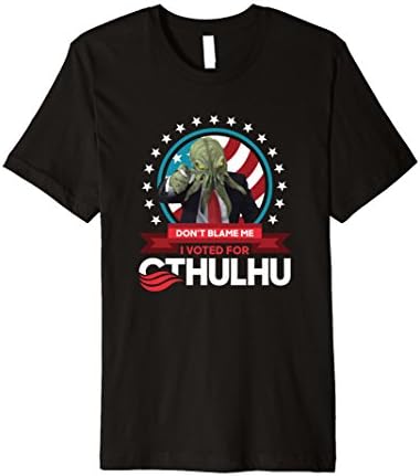 Mens Don't Blame Me I Voted for Cthulhu Large Black