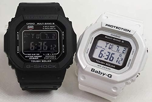 カシオCASIO 腕時計 G-SHOCK&BABY-G ペアウォッチ純正ペアケース入り ジーショック&ベビージー GW-M5610-1BJF BGD-5000-7JF デジタル スクエア ブラック ホワイト 黒 白 世界6局電波対応ソーラーウォッチ