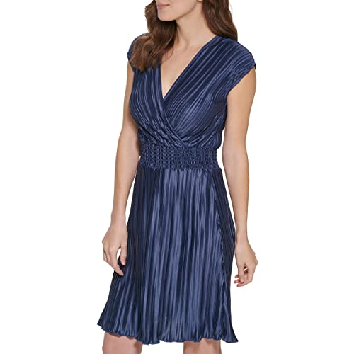 open lace back dress Smocked Waist Commuter Dress | Work