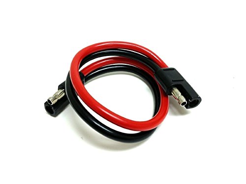 Pro Trucker 2 Pin Quick Disconnect Wire Harness SAE Connector Bullet Lead Cable - (8 Gauge / 24")