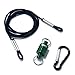 SAMSFX Fishing Strongest Magnetic Release Holder Aluminum Shell Magnet with Coiled Lanyard for Fly Fishing Landing Net (7.5lbs Green Magnet with Bungee)