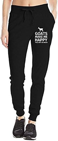 Oownabb Qoqo Womens Fashion Goats Make Me Happy fallow Jogging Pants Convergent Bottom