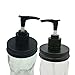 THINKCHANCES Rust Resistant and Leakage Proof Matt Black Soap Dispenser Pump Lids Kit for Mason, Ball, Canning Jars (2 Pack, Regular Mouth)