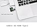 Stouch USB C HDMI HUB Adapter for MacBook Pro 2015/2016, 7 in 1 USB 3.1 USB-C to type C Charge Port ,HDMI Output, SD + MicroSD Card Reader and 2-Ports USB 3.0 Space Gray