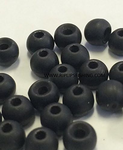 TUNGSTEN FLY TYING BEADS MATTE BLACK 1.5 MM 1/16