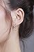 IRIS GEMMA Constellation Ear Cuff Platinum Plated Ear Crawler Earrings Ear Climber Earrings Ear Climbers Ear Cartilage Earrings Studs Earrings Ear Jacket for Women