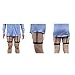 Jelinda Mens Dress Shirt Stays Leg Thigh Suspender Garters Keep Shirt Tucked in with Non-slip Locking Clamps ,One Size,A Plastic