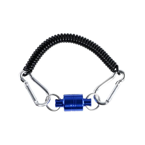 Magnetic-Net-Release-Holder-Keeper-for-Fly-Fish-Fishing-with-Cord-and-Carabiners
