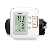 Automatic Blood Pressure Monitor Upper Arm,OMK Blood Pressure Machine with Large Cuff 22-40cm, 2x120 Memories, Large Display, Irregular Heartbeat Detection, Accurate and Easy to Use, FDA Approved