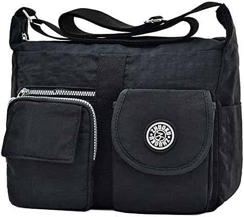 Multi-Pocket Crossbody Handbags Waterproof Shoulder Messenger Nylon Bags Travel Purse