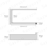 SAYAYO Black Self-Adhesive Toilet Roll Holder SUS304 Stainless Steel Wall view 7