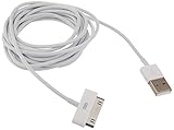 Generic 10' FT WHITE Extension USB Sync Cable Power Cord Charger Supports iPhone 4S 4 3GS iPad 1 2 3, iPod